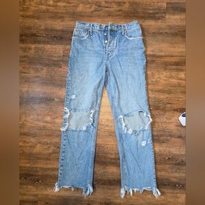 FREE PEOPLE WE THE FREE FP DISTRESSED BOYFRIEND FIT 26